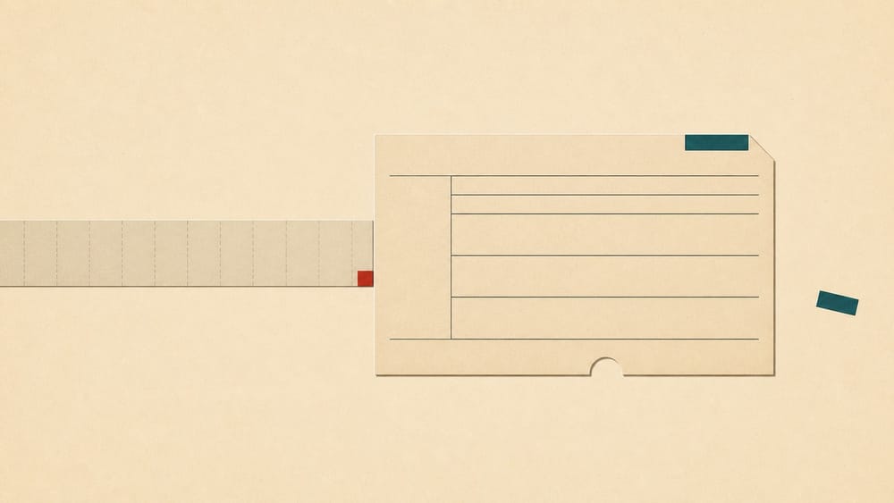 Плоская индексная карточка останавливает длинную ленту чата и превращает ее в базу знаний