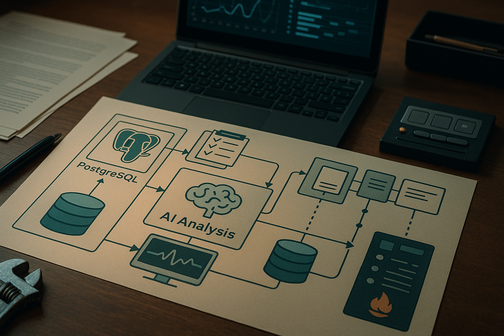 Архитектура автоматической диагностики PostgreSQL с ИИ-анализом и Prometheus