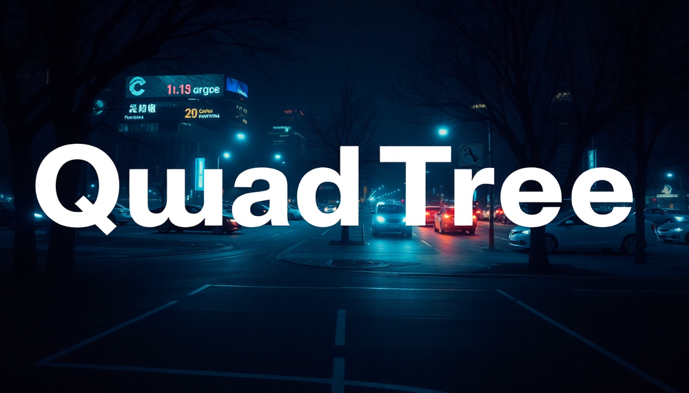 Схема работы QuadTree: разбиение карты на квадраты для быстрого поиска ближайшего объекта под пальцем