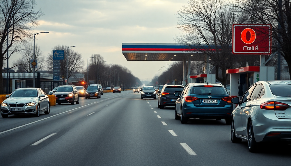 Скриншот карты Petrolplus.ru с отмеченными АЗС и статусом наличия бензина