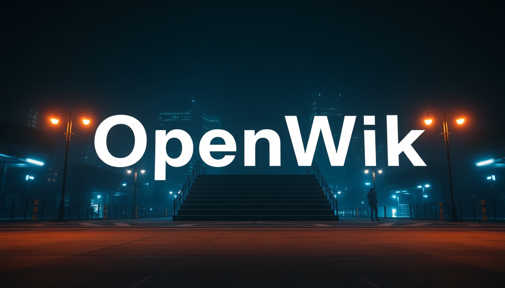 Интерфейс OpenWiki с каталогом openwiki и файлами README, AGENTS.md, CLAUDE.md в репозитории GitHub